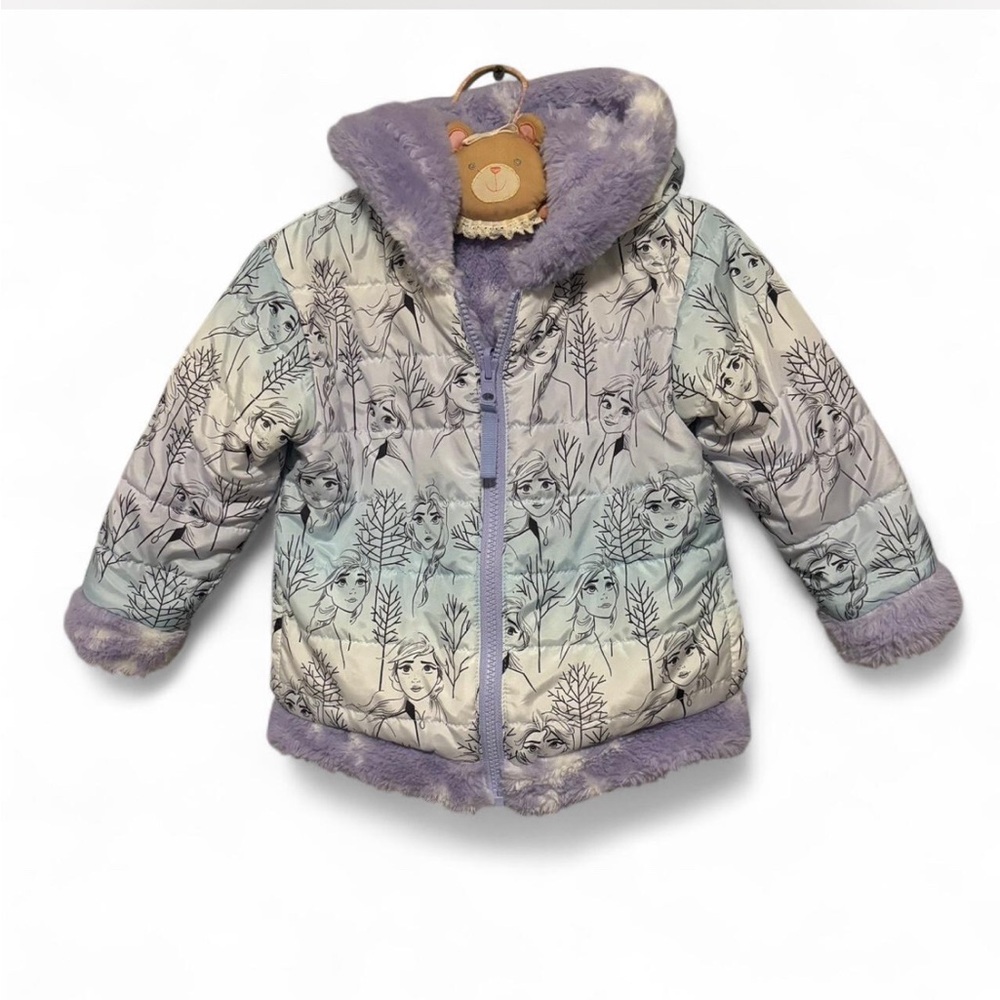 Purple and Cream Hooded Jacket